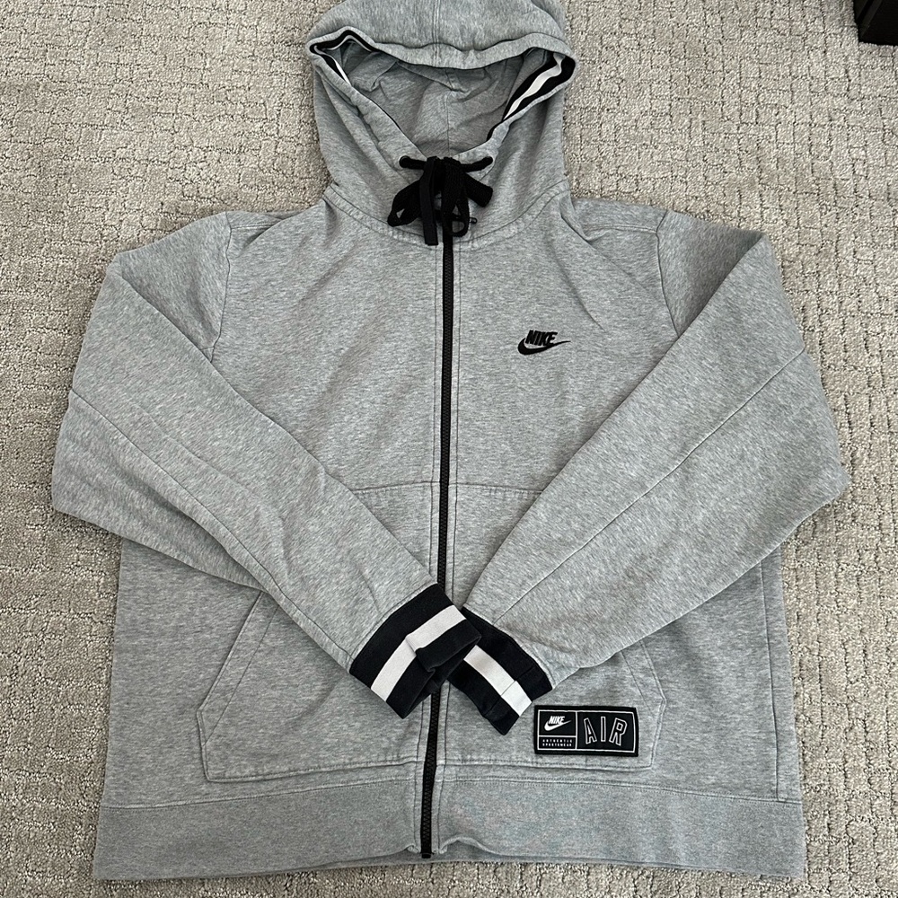 Nike Heather Gray Full-Zip Hoodie